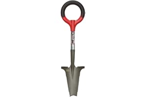 Venteo - Mini-Digger - ROOTSLAYER™ - Rouge - Adulte - Idéal pour Les activités Outdoor - Tête en V - Acier Carbone affutée