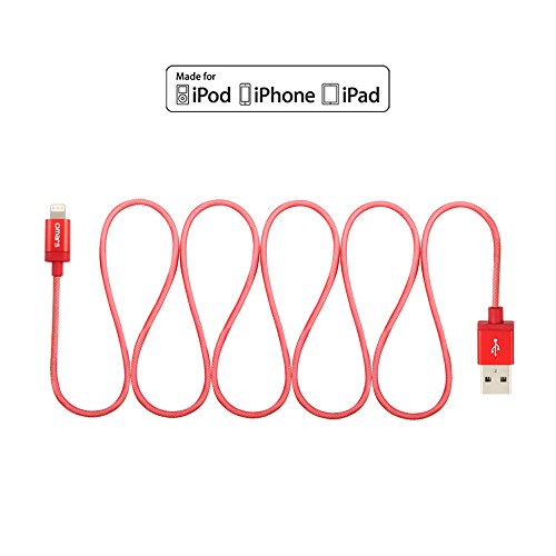 [Apple MFi Zertifiziert] OMARS 1m Lightning USB Kabel Dauerhaft umflochtenes Nylon mit Aluminum Anschluss für iPhone iPad und iPod [iOS9 Kompatibel] - 2