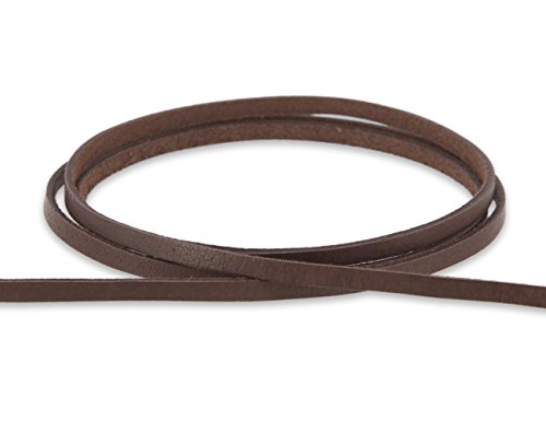 AURORIS - Lederband flach 3x1 mm - 5 m / braun