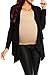 Happy Mama Women's Maternity Waterfall Cardigan Shrug Jacket Blazer UK10-18 320p (Black, UK 18, 3XL)