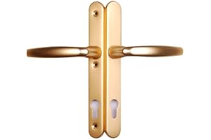 HOPPE Upvc Door Handle 200mm Screw Fixings 3 Hole Fix - Gold