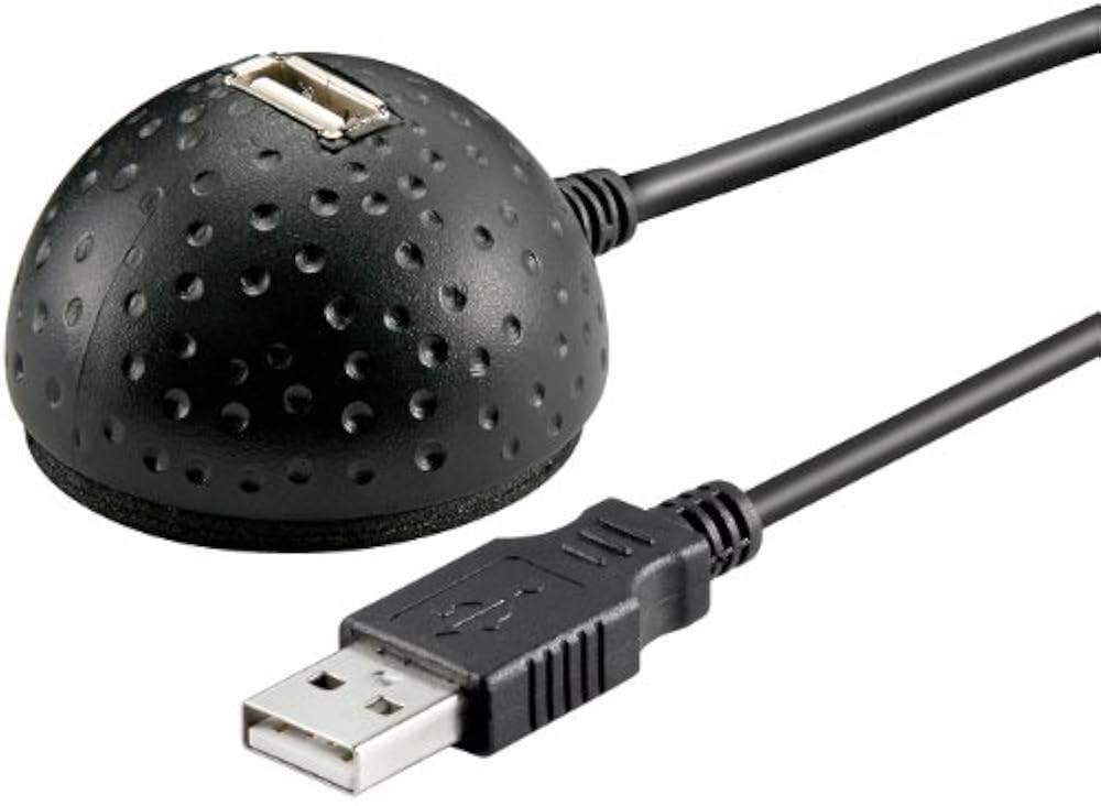 Goobay USB 2.0 Hi-Speed Verlängerungskabel 1, 5m mit Standfuss
