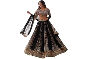 Futra Gabha Elegant Black Lehenga Choli Set | Festival Wear Heavy Embroidery Sequin Work Lehenga Choli With Dupatta Set