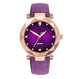 Floweworld Damenuhren Mode Damenuhren Diamantschliff Quarz Uhr Edelstahl Zifferblatt Casual Bracele Uhr