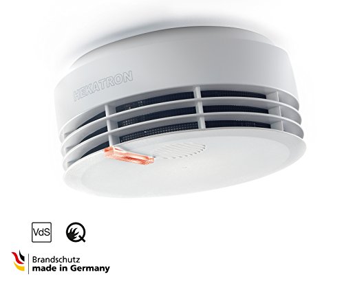 Hekatron Rauchmelder Genius H / Rauchwarnmelder mit optimierter Testtaste und integrierter Batterie (10 Jahre Lebensdauer), LED des Brandmelder nachts gedimmt / weiß, 1 Stück - 2