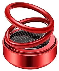 Air Freshener Solar Energy Rotating Rotating 360 Degree Car Aromatherapy Dashboard Perfume (Red)