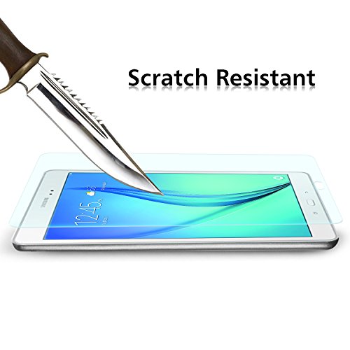 OMOTON Displayschutzfolie für Samsung Galaxy Tab A 9.7, panzerfolie mit [2.5Dabgerundete Kanten ] [9H Härte] [Kristall-klar [kratzfest] [Luftbläschen-frei][lebenlange Garantie] - 3