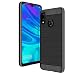 Produktbild PaceBid Huawei P Smart 2019 Hülle,Karbon Look Elastisch Stylisch Soft Flex Handyhülle Schutz vor Stürzen und Stößen Schutzhülle für Huawei P Smart 2019 Case Cover - Schwarz