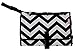 Boo Moi - Baby Changing Mat and Mini Bag - Nappy Changing Station - Travel Mat - Mini Bag. Black and White Chevron Design. Lightweight, Waterproof and Durable. Wipe Clean, Cushioned Changing Pad. Wide Padded Change Pad