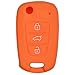 KMH Silicone Key Cover Fit for Hyundai I20 3 Button Flip Key Models Upto 2012 (Orange) RS.199.00
