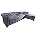 Produktbild Invicta Interior Edles Chesterfield Ecksofa grau im Antik Look Ottomane Rechts Eckcouch Wohnzimmer Couch