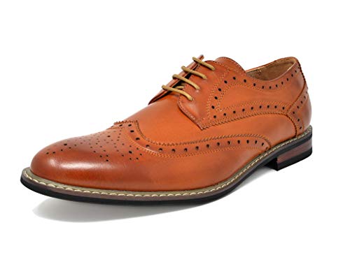 Bruno Marc PRINCE-03 Zapatos de Cordones Vestir Oxford Clásico para Hombre Marrón 42.5 EU/9.5 US