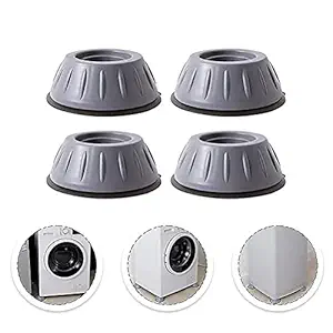 SIFREYA 4 Pcs Washing Machine Stand Anti Vibration Pads Washer Foot Pads Dryer Heightening Pads Stabilizer Support Stand for Home, Grey