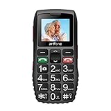 ARTFONE C1 GSM Big Button Mobile Phone for Elderly, Senior Mobile Phone with With SOS Emergency Button -Black/Grey