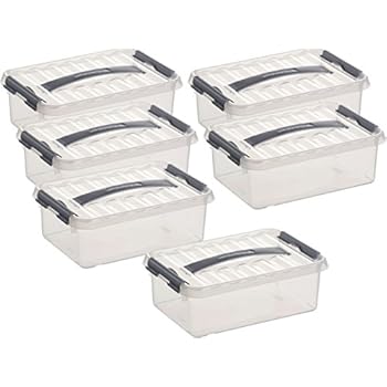 Aufbewahrungsbox - 6 Boxen à 4 Liter im Set / 30 x 20 x 10 cm mit