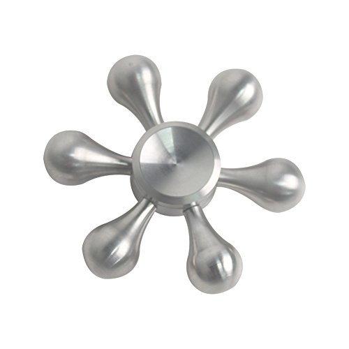 Wwin Snowflake Aluminum Alloy Finger Gyro Fidget Toy Preesure Reducer Focus Relieves Anxiety and Boredom Leisure Toys for Kids/Adult with Box