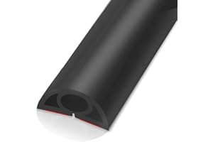 QMBHOZ Passe Câble Sol Passe Câble Sol 3m Protège-câbles De Sol De 10 Pieds, 2 Cm De Largeur Cache-câble De Plancher Facile À Installer, Passage Câble Plancher en PVC (Color : Black Color, S : 33 ft)