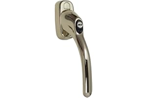 FixRello White Tilt & Turn Window Handle – Locking Handle for uPVC & Timber Windows – 40mm Spindle – Euro Profile – Key Locking – Left/Right Universal (Gold)