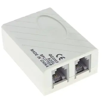 Global Niche 1 to 2 RJ11 6P2C Female Socket Phone Modem ADSL Splitter Filter