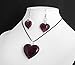 Price comparison product image Ecloud Shop® Unique Heart-shaped Purple Lampwork Glass Fashion Murano Bead Necklace Earrings Set