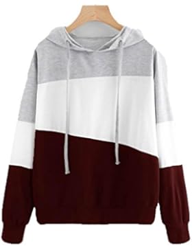 Frauen Kapuzenpullis Hoodies,Kingwo Damen Herbst Beiläufiger langer Hülsen Kapuzenpulli Oversize Spitzenbluse...