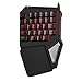 Produktbild Funnyrunstore Delux T9 PRO 7 Farben LED-Hintergrundbeleuchtung Einzelne Hand Professionelle Gaming Keyboard,schwarz
