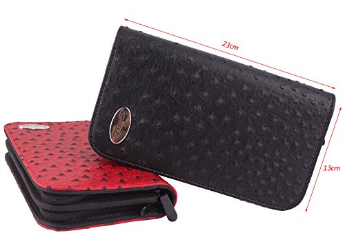 Salon Hair Tools Bag, Stylist Barber Scissors Pouch Bag, Pu Leather, Ostrich Pattern