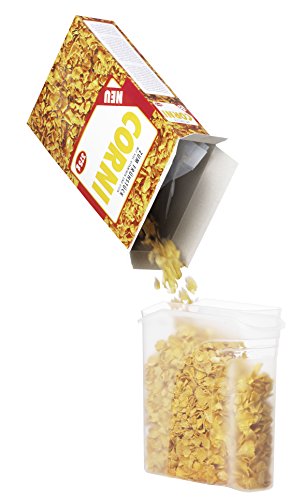 Rotho Müslibox „Fresh“ aus Kunststoff (PP), mittelgroß – Inhalt 4,1 L, Dose mit Deckel und Verschlussklappe zum Schütten – BPA- und schadstofffrei – transparent/gelb, ca. 26.5×9.5×26 cm (LxBxH) - 2