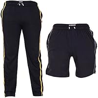 TeesTadka Men's Cotton TrackPants for Men and Shorts for Men Combo Offers Pack Of 2