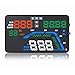 Produktbild 5.5Inch Auto HUD Head-Up-Display OBD2 Multi-Color-Windschutzscheibe, Auto GPS HUD Dashboard Fahrzeug-Projektor Über Tachometer Kmh / MPH Geschwindigkeit Alarm Kraftstoffverbrauch, Head-Up-Display Tachometer