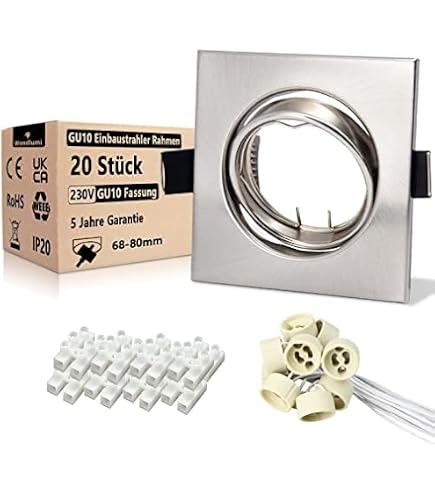 Spot Encastrable Profond Carré Plâtre Céramique Fixe GU10 MR16 - CSF085 à Peindre Pour Faux Plafond 12x12 Cm