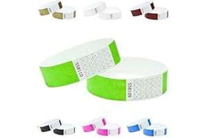 J&R WRISTBANDS Wristbands Made with Dupont™ Tyvek®. 1000 Pack Neon Lime