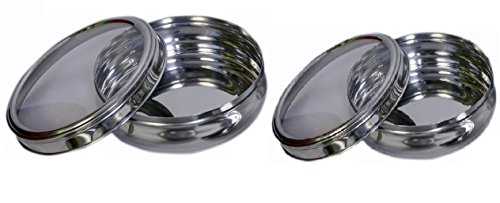 Dynore Set of 2 See Through Belly Poori Dabba