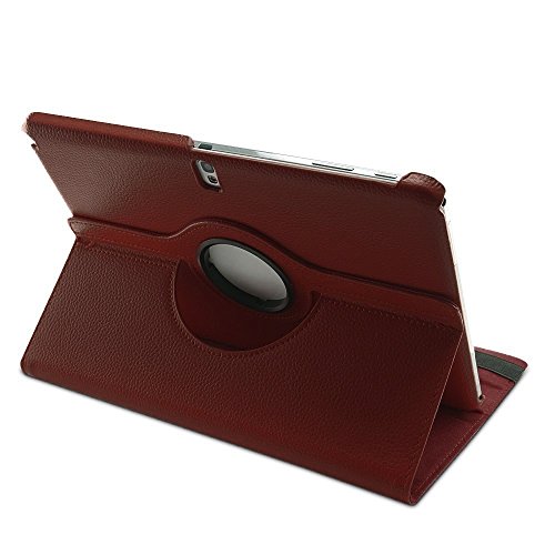 COOVY® 360° ROTATION COVER FÜR SAMSUNG GALAXY NOTE 10.1 EDTION 2014 SM-P6000 SM-P6010 SM-P6050 SM-P600 SM-P601 SM-P605 SMART HÜLLE TASCHE ETUI CASE SCHUTZ STÄNDER Farbe braun - 5