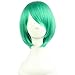 Produktbild KingNew kurz Bobo Kurz Perücke Anime Cosplay Party Glattes Haar Full Perücken (grün)