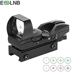 ESSLNB Point Rouge Chasse Rojo et Vert 4 Réticule 5 Luminosité Réglages Viseur Airsoft avec 20mm/22mm Weaver/Picatinny Rail Mount Multi-enduit Lentille Couverture Pour Chasse Airsoft Tournage