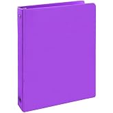 4 Ring Folder 1 Piece A5 PVC Student and Office Type Document Presentation Folder Automatic Mechanized Office with Inner Pocket School Archive Purple