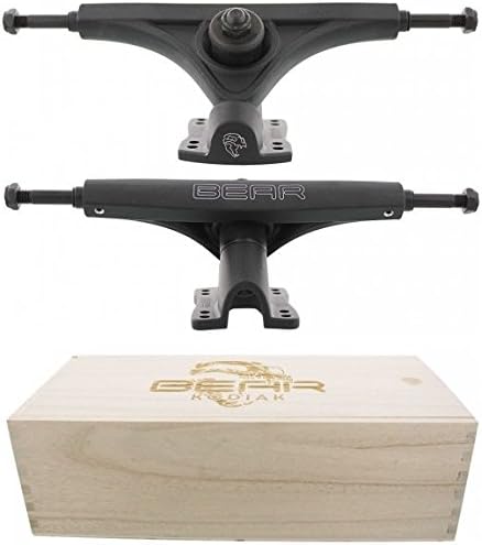 Bear Kodiak Black Longboard Skateboard Trucks (set) With Wood Box by Grizzly bear