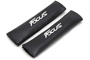 ENFILY Lot de 2 coussinets de ceinture de sécurité pour Ford Focus, housses de protection d'épaule avec emblème, confort et accessoires automobiles (C)