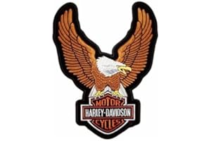 SUMA SHOP Maxi Patch Big Xl Patch Eagle American Eagle 24x34 Cm Brown Harley Davidson Jackets Vest Jackets Logo Brand American Eagle Iron-on Biker Sportster 883 1200 Dyna Softail Fat Boy Street