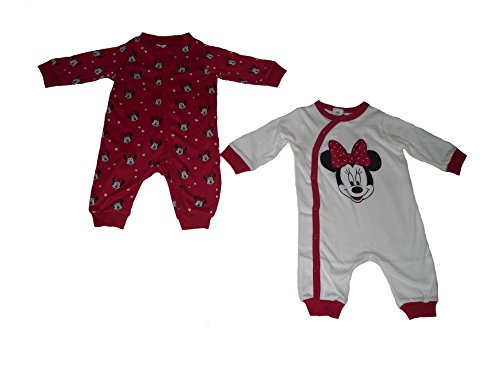 Baby Girls Sleepsuits Baby Grow Pyjamas Disney Minnie Mouse T/b Upto 24 Months Without Feet (18 months)