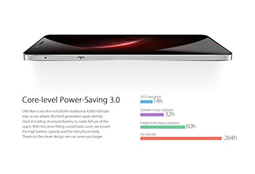 UMI Max 4G Phablet - Android 6.0 smartphone 5.5 inch Corning Gorilla Glass 3 Helio P10 Octa Core 2.0GHz 3GB RAM… - Image 8