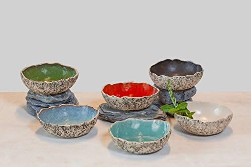 SPECIAL OFFER of 2 Stunning handmade ceramic soup bowl set, stoneware pottery salad bowl set, Muesli &amp; Serving bowl set, Wedding gift, Christmas gift, Birthday gift. 7 natural color glaze variations.