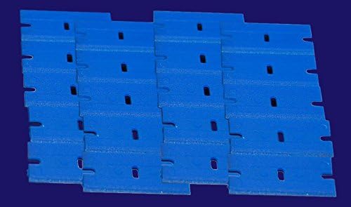 Plastic and Single Sided Metal Scrapers, Razor Blades for Cleaning Residue and Dirt, Multiple Listing (20 Plastic)