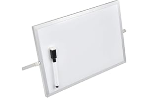 YOTINO Lavagna per scrivania con supporto, lavagna per cancellare a secco magnetica lavagna per desktop portatile su due lati lavagne bianche, mini lavagna per cucina, ufficio, a casa
