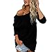 Produktbild Damen Pullover Herbst Winter Lange schicke Bluse der Frauen Mode Bluse übersteigt T-Shirt Langarm Sweatshirt Bluse Oberteil Pulli Langarmshirt Staresen