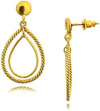 Earrings For Women By Fashionvictime - 18Ct Gold Plated Jewel