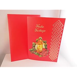 3D Weihnachtskarte Frohe Festtage Handmade