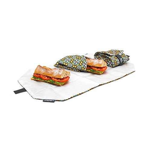 Rolleat BOC' n 'Roll Tiles, Porta Sandwiches wiederverwendbar, Tasche Lunchtasche, Sprechblase, ohne BPA, Mehrfarbig (Gotic)