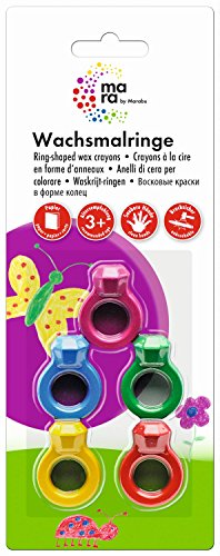 Preisvergleich Produktbild mara by Marabu 043000300 - Wachsmalringe, 5er Set